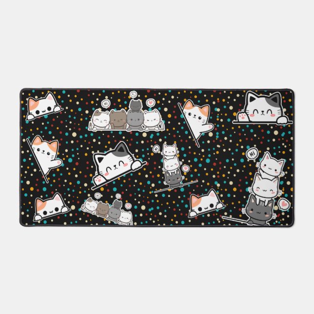 Alfrombrillas De Escritorio Gato Cute Kawaii (Anverso)