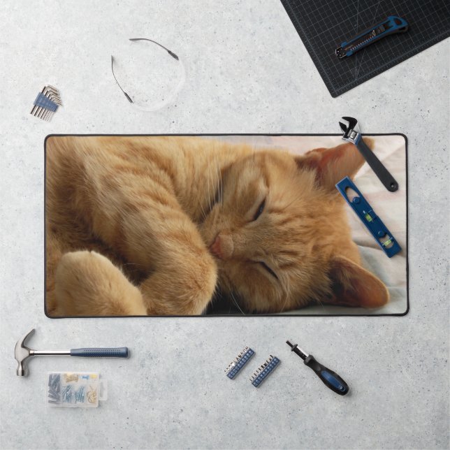 Alfrombrillas De Escritorio Gato de jengibre dormido (Puesto de trabajo)
