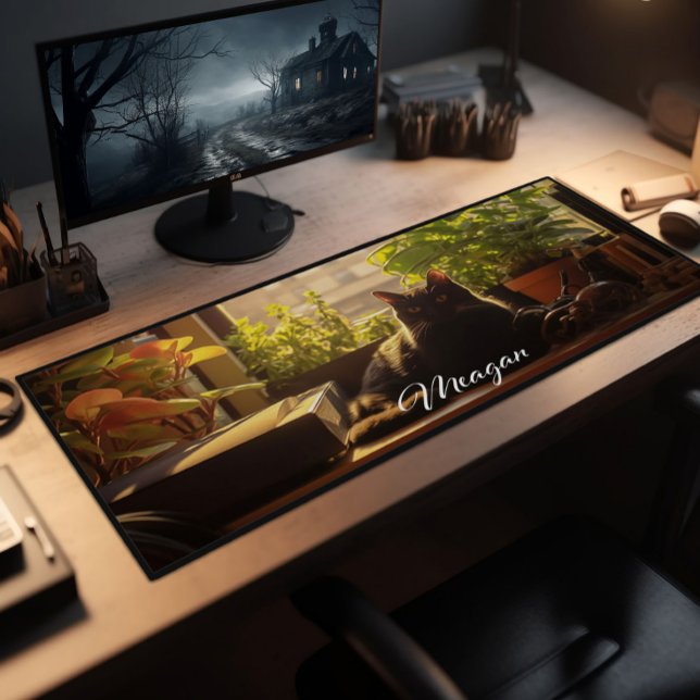 Alfrombrillas De Escritorio Gato En El Escritorio Personalizado (Subido por el creador)