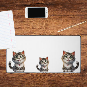 Alfrombrillas De Escritorio Gato gatito lindo marrón blanco