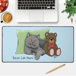 Alfrombrillas De Escritorio Gato gris del día de la madre feliz