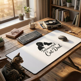 Alfrombrillas De Escritorio Gato introvertido padre silueta vintage minimalist