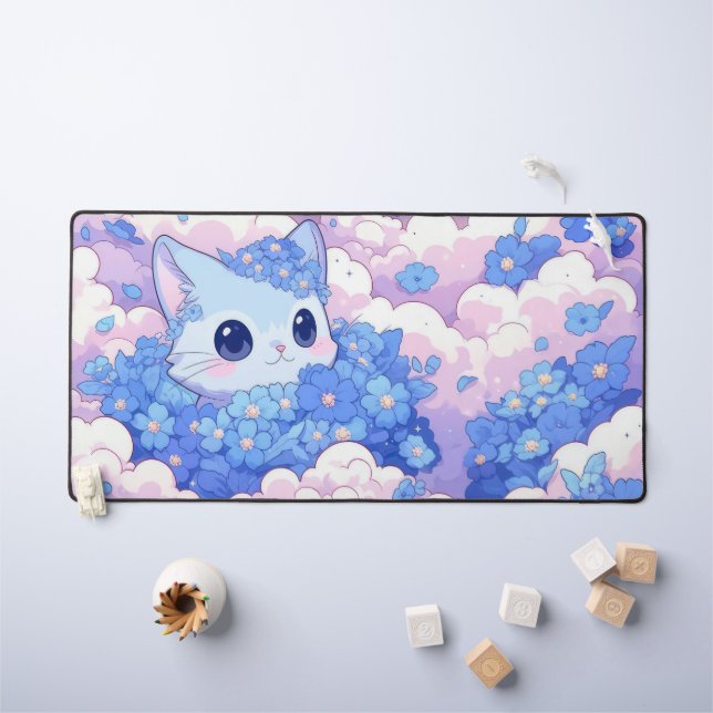 Alfrombrillas De Escritorio gato kawaii (Mesa para niños)