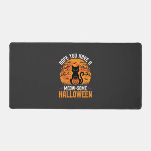 Alfrombrillas De Escritorio Gato Negro de Halloween Meow-Some