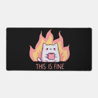 Alfrombrillas De Escritorio Gato Uno Fuego Esto Está Bien