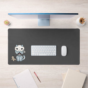 Alfrombrillas De Escritorio Gato vudú en gris oscuro