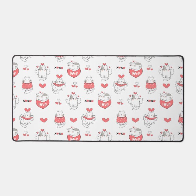 Alfrombrillas De Escritorio Gatos día de San Valentín (Anverso)
