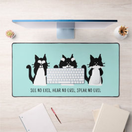 Alfrombrillas De Escritorio Gatos esmoquin negro blanco lindos personalizados