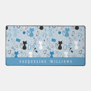 Alfrombrillas De Escritorio Gatos Retro Blue Heart