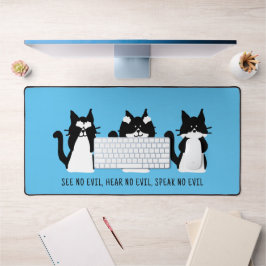 Alfrombrillas De Escritorio Gatos Tuxedo Negros Blancos Azules Lindos Personal