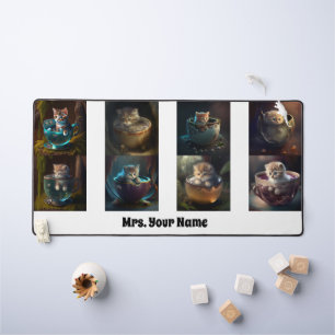Alfrombrillas De Escritorio Gatos y gatitos en una taza de té,