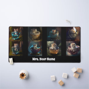 Alfrombrillas De Escritorio Gatos y gatitos en una taza de té,