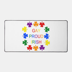 Alfrombrillas De Escritorio Gay Proud Irlandés LGBT Rainbow Shamrock