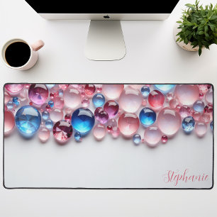 Alfrombrillas De Escritorio Gema personalizada rosa y azul
