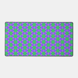 Alfrombrillas De Escritorio Geometric Starburst in Purple, Green and Yellow