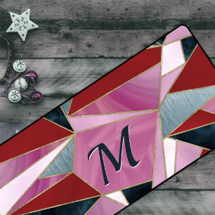 Alfrombrillas De Escritorio geométrico abstracto de color gris rosado de moda