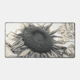 Alfrombrillas De Escritorio Gigante Sunflowers Vintage Sepia Art