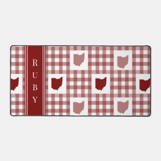 Alfrombrillas De Escritorio Gingham Rojo de Ohio