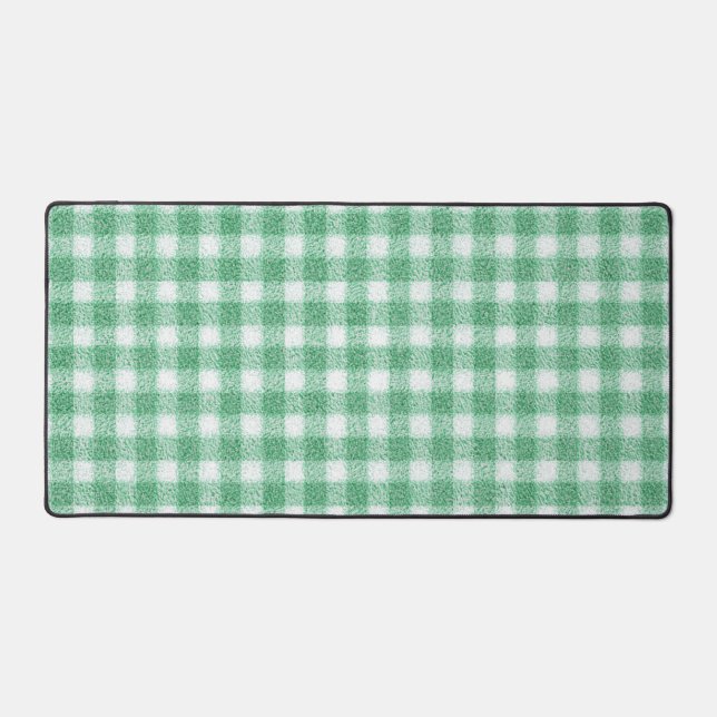 Alfrombrillas De Escritorio Gingham Verde Menta  (Anverso)