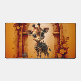 Alfrombrillas De Escritorio Girafa de bebé en steampunk-personalizado