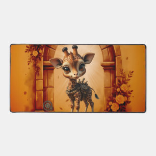 Alfrombrillas De Escritorio Girafa de bebé en steampunk-personalizado