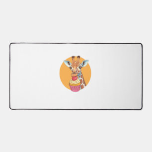 Alfrombrillas De Escritorio Giraffe Con Pastel