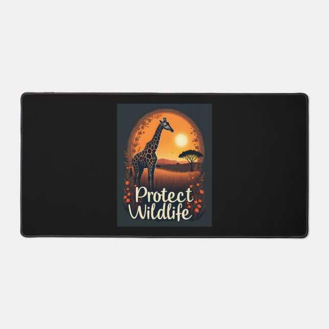 Alfrombrillas De Escritorio Giraffe del tanque de Savanna Top (Anverso)