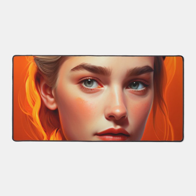 Alfrombrillas De Escritorio Girl with blue eyes (Anverso)