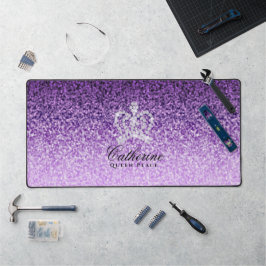 Alfrombrillas De Escritorio Glittering Crown Luxury Purple