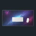 Alfrombrillas De Escritorio Glowing Blue Supernova Deep Space Nebula<br><div class="desc">Completely transform your gaming setup or daily workstation with an accessory that brings the epic scale of the universe right to your fingertips. This massive horizontal desk mat features a breathtaking, highly detailed illustration of a glowing blue supernova explosion in deep space. The intense, luminous cyan core is beautifully framed...</div>