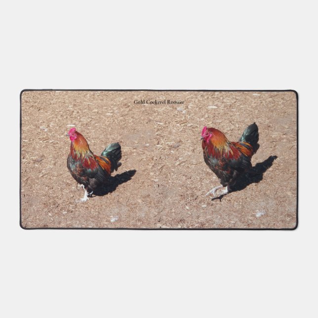 Alfrombrillas De Escritorio Gold Cockerel Rooster desk mat (Anverso)