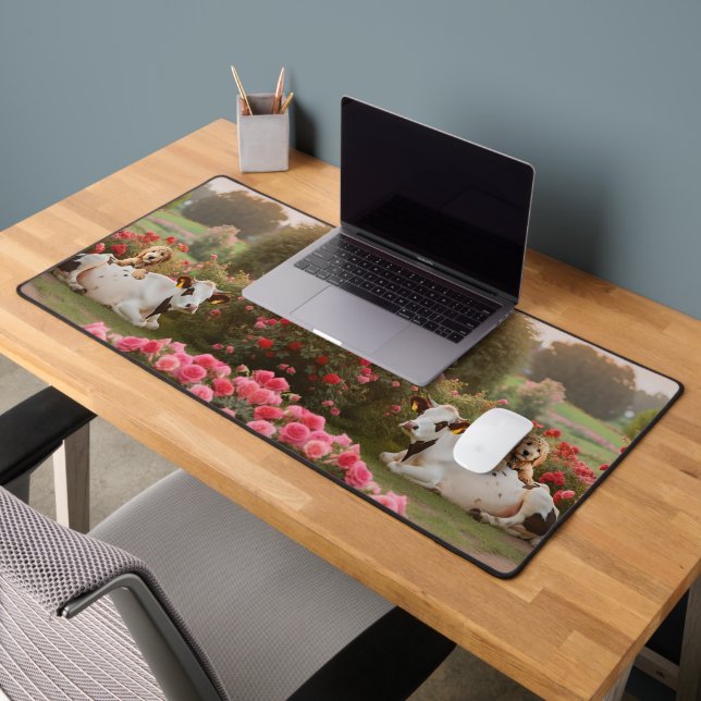 Alfrombrillas De Escritorio Golden Doodle Cow (Oficina 2)