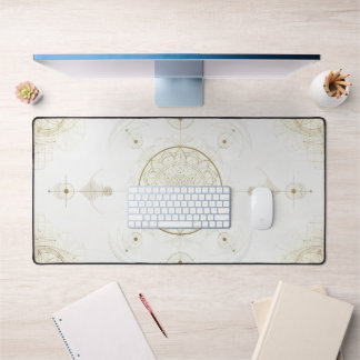 Alfrombrillas De Escritorio Golden Geometric Desk Mat