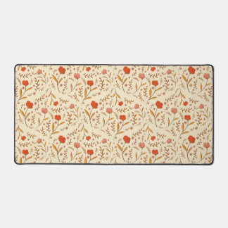 Alfrombrillas De Escritorio Golden Hour Study | Retro Ogee Floral Desk Mat