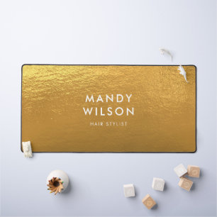 Alfrombrillas De Escritorio Golden Shine Stylish FAUX RELIEVE METALIZADO LARGE