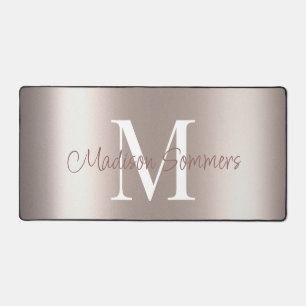 Alfrombrillas De Escritorio Gradiente de Relieve metalizado dorado de Rosa Pas