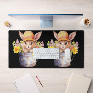 Alfrombrillas De Escritorio Gráfica de conejo para niñas tiempo de primavera f