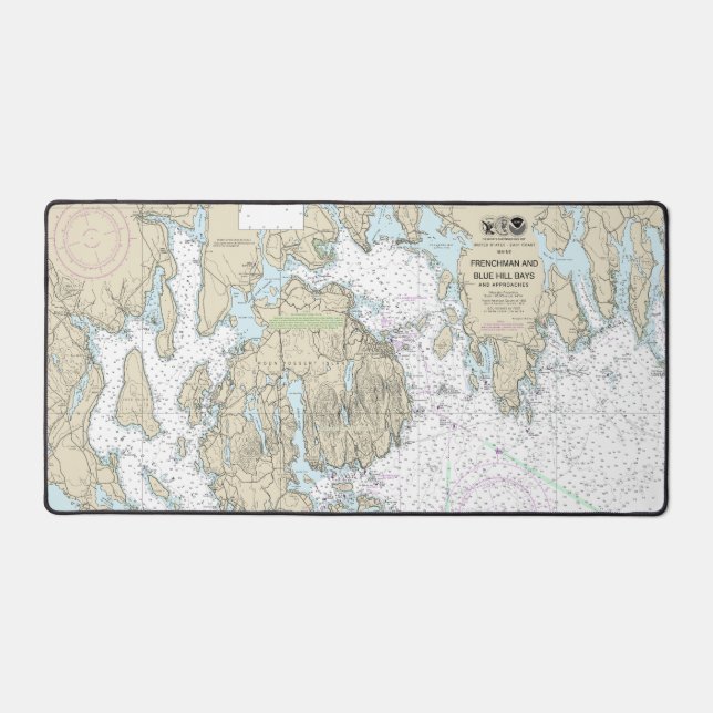 Alfrombrillas De Escritorio Gráfico de bahías y acercamientos de colinas azule (Anverso)