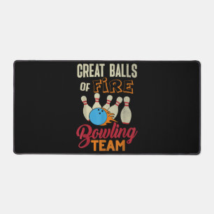 Alfrombrillas De Escritorio Gran Balls Fire Bowling Team Shirt Funny Vintage