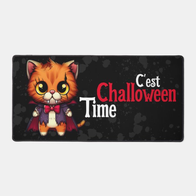 Alfrombrillas De Escritorio Grand Tapis de souris | ChaLLoWeen Minou Time (Anverso)