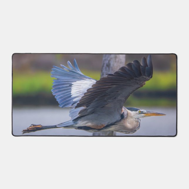 Alfrombrillas De Escritorio Great Blue Heron Flight Wildlife Bird Photography (Anverso)
