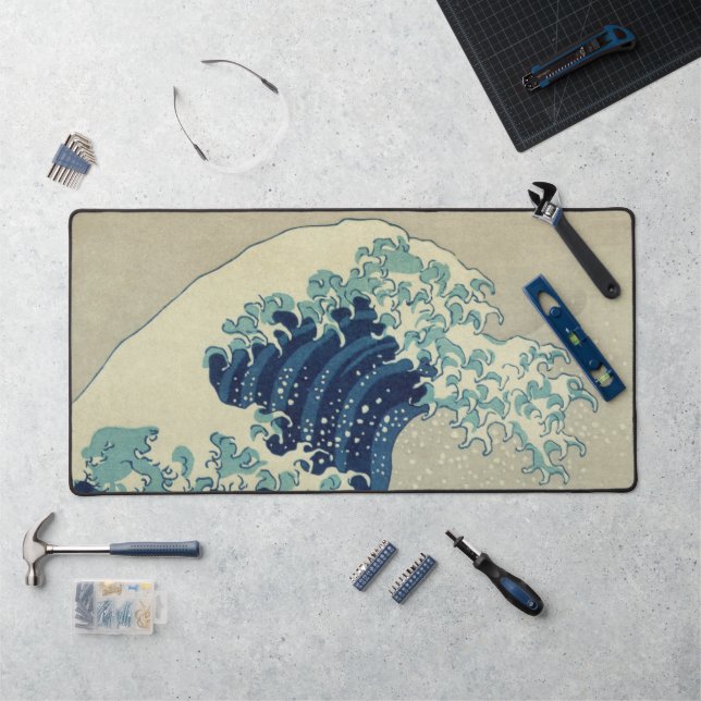 Alfrombrillas De Escritorio Great Wave Off the Coast of Kanagawa by Hokusai (Puesto de trabajo)
