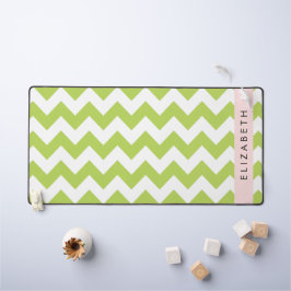 Alfrombrillas De Escritorio Green Zigzag, Green Chevron, Tu Nombre