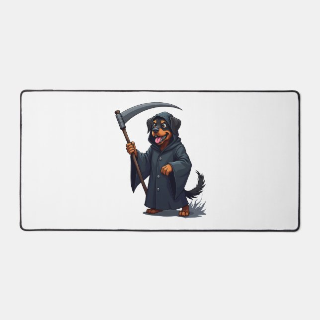 Alfrombrillas De Escritorio Grim Reaper Rottweiler Dog (Anverso)