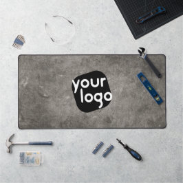 Alfrombrillas De Escritorio Gris Neutral Retro Mínimo Añada Su Marca De Logo