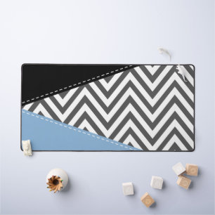 Alfrombrillas De Escritorio Gris Zigzag, Gris Chevron, Zigzag Pattern, Azul