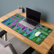 Groovic rosa caliente y azul Groovy Abstract Ondas