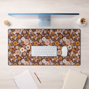 Alfrombrillas De Escritorio Groovy Retro Flower Garden Pattern