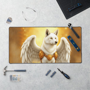 Alfrombrillas De Escritorio Guardián del Amanecer – El Lobo de Alas Blancas. 