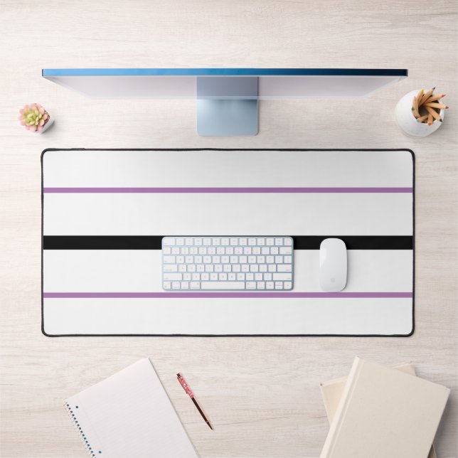Alfrombrillas De Escritorio Guay Slender Black Purple Carreras Strips On White (Oficina 1)